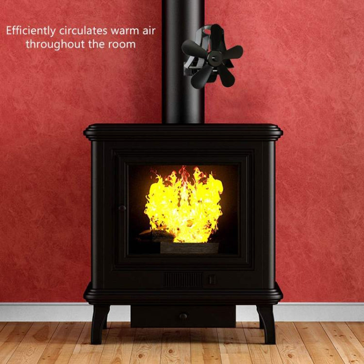 YL-106 Ventilador de estufa de chimenea accionado por calor de aluminio de alta temperatura de 5 aspas, YL-106 (Black), YL-106 (Bronze), YL-106 (Grey), YL-106 (Gold), YL-106 (Rose Red), YL-106 (Silver), YL-106 (White)