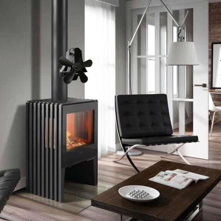 YL-106 Ventilador de estufa de chimenea accionado por calor de aluminio de alta temperatura de 5 aspas, YL-106 (Black), YL-106 (Bronze), YL-106 (Grey), YL-106 (Gold), YL-106 (Rose Red), YL-106 (Silver), YL-106 (White)