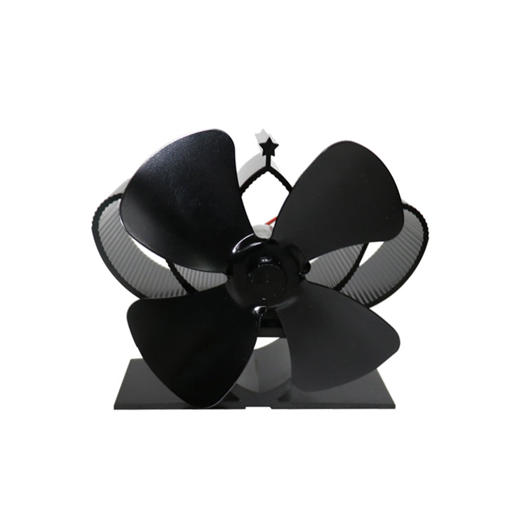 YL201 Ventilador de estufa de chimenea accionado por calor de metal de alta temperatura de 4 aspas, YL201 (Black), YL201 (Bronze), YL201 (Grey), YL201 (Gold), YL201 (Rose Red), YL201 (Silver)