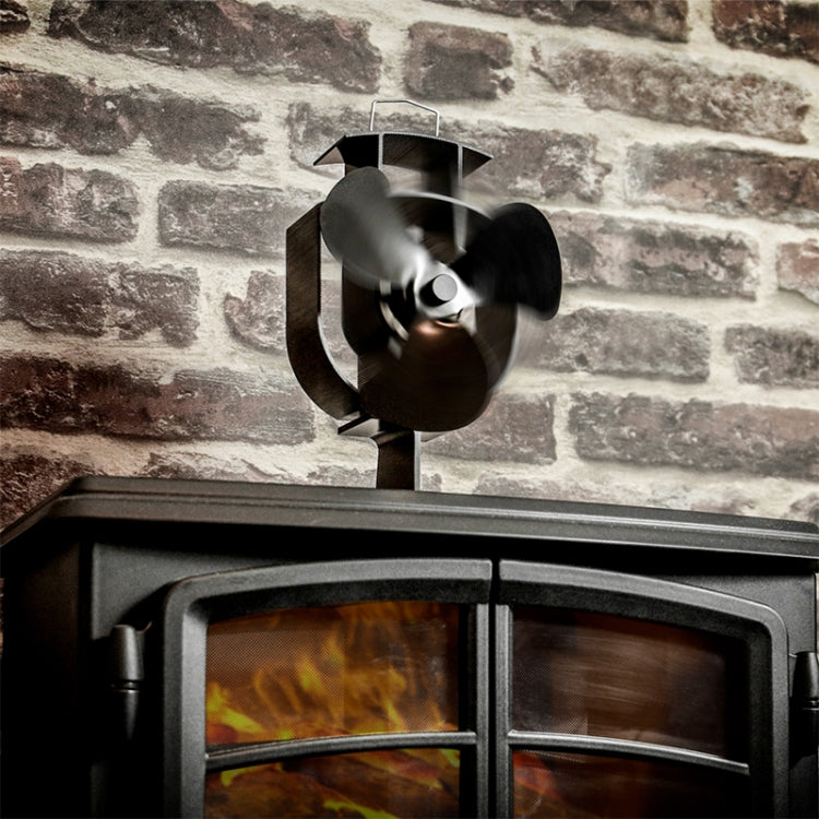 YL401 Ventilador de estufa de chimenea accionado por calor de metal de alta temperatura de 3 aspas, YL401 (Black), YL401 (Bronze), YL401 (Gold), YL401 (Silver), YL401 (White)