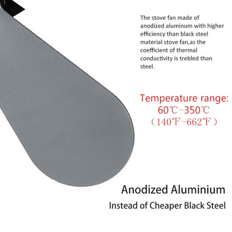 YL602 Ventilador de estufa de chimenea accionado por calor de metal de alta temperatura de 5 aspas, YL602 (Black), YL602 (Bronze), YL602 (Grey), YL602 (Gold), YL602 (Rose Red), YL602 (Silver)