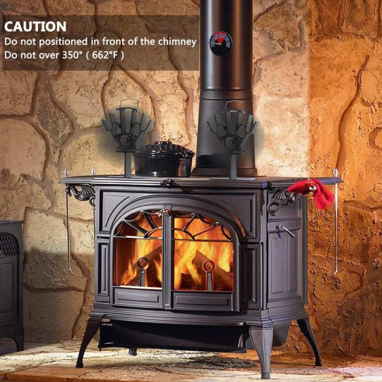 YL602 Ventilador de estufa de chimenea accionado por calor de metal de alta temperatura de 5 aspas, YL602 (Black), YL602 (Bronze), YL602 (Grey), YL602 (Gold), YL602 (Rose Red), YL602 (Silver)