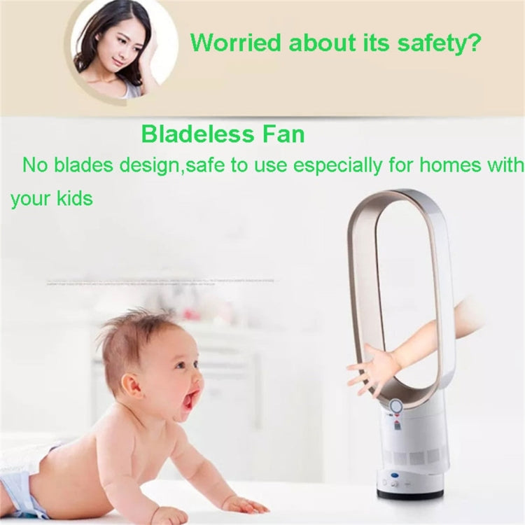 Ventilador eléctrico sin hojas para escritorio con Control remoto y cabezal móvil silencioso para el hogar de 16 pulgadas