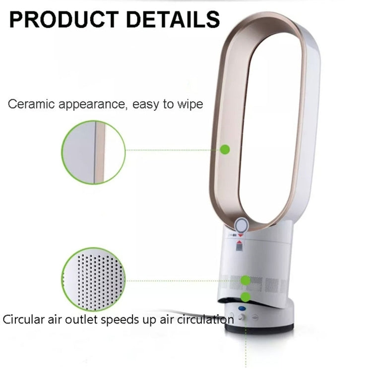 Ventilador eléctrico sin hojas para escritorio con Control remoto y cabezal móvil silencioso para el hogar de 16 pulgadas