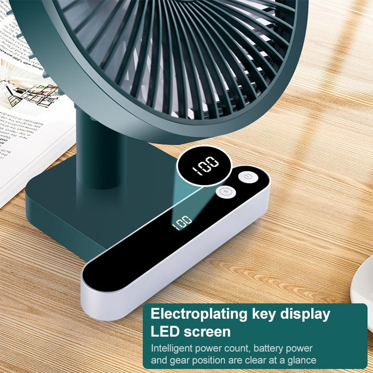 Ventilador eléctrico de escritorio con vibración automática F702 con pantalla LED