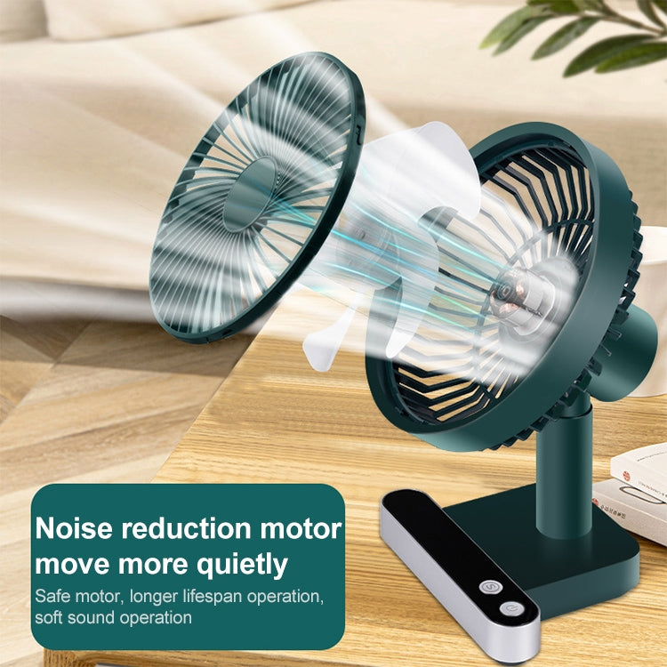 Ventilador eléctrico de escritorio con vibración automática F702 con pantalla LED