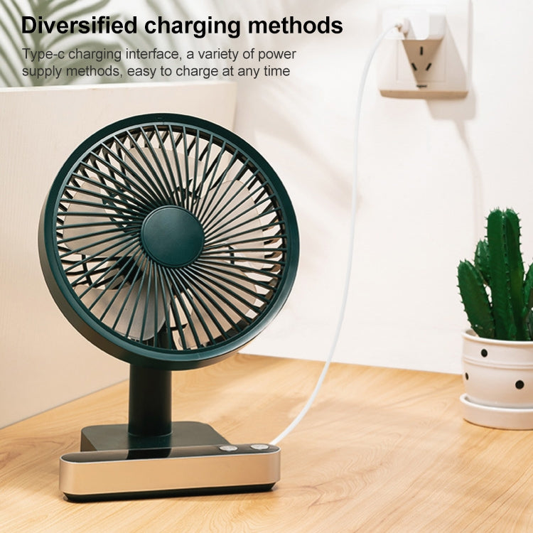 Ventilador eléctrico de escritorio con vibración automática F702 con pantalla LED