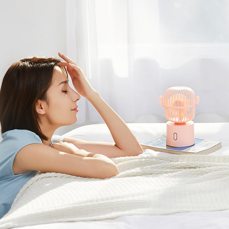 F6 Cactus Mini ventilador portátil USB cabezal móvil ventilador eléctrico de escritorio de mano
