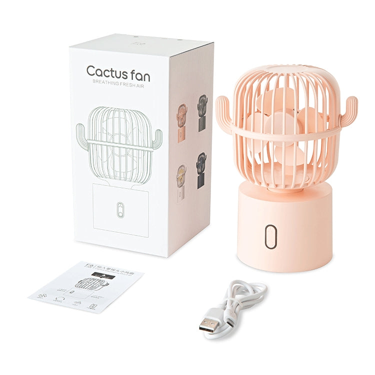 F6 Cactus Mini ventilador portátil USB cabezal móvil ventilador eléctrico de escritorio de mano