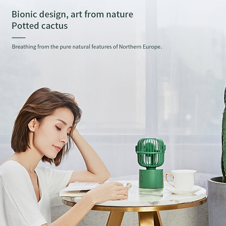 F6 Cactus Mini ventilador portátil USB cabezal móvil ventilador eléctrico de escritorio de mano