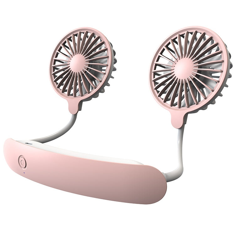 F6 Mini ventilador de cuello colgante para exteriores, ventilador pequeño perezoso con carga USB