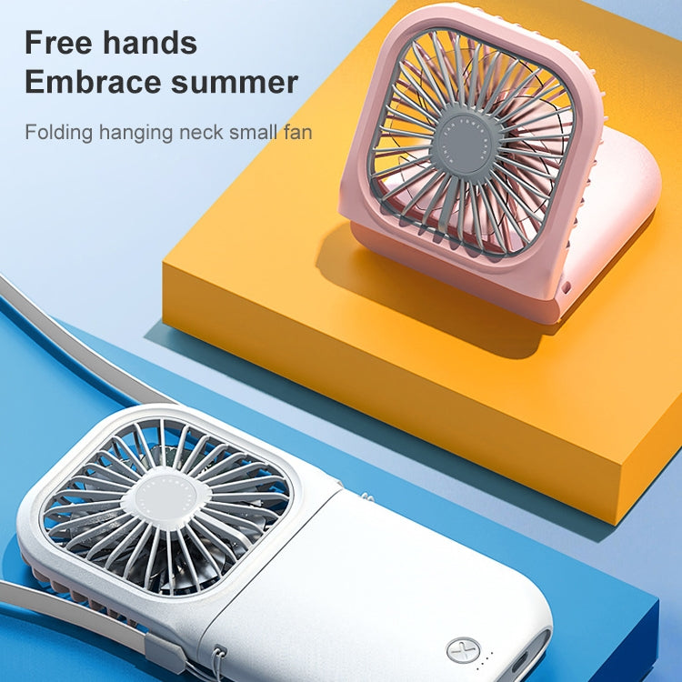Ventilador de mano de galvanoplastia F20, ventilador de cuello colgante USB silencioso plegable de escritorio portátil, F20, F20 (Pink), F20 (Green), F20 (Blue), F20 (White)