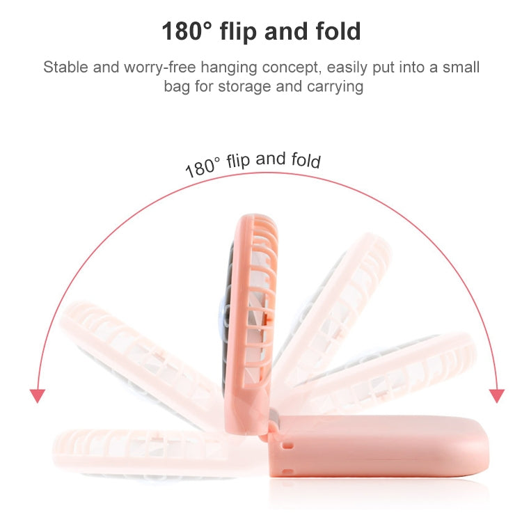 Ventilador de mano de galvanoplastia F20, ventilador de cuello colgante USB silencioso plegable de escritorio portátil, F20, F20 (Pink), F20 (Green), F20 (Blue), F20 (White)