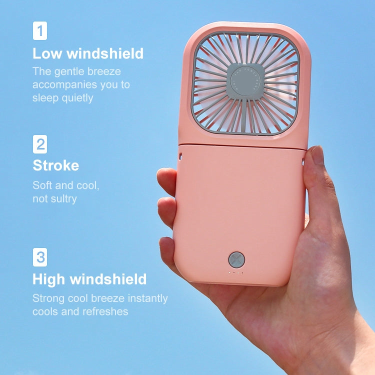 Ventilador de mano de galvanoplastia F20, ventilador de cuello colgante USB silencioso plegable de escritorio portátil, F20, F20 (Pink), F20 (Green), F20 (Blue), F20 (White)