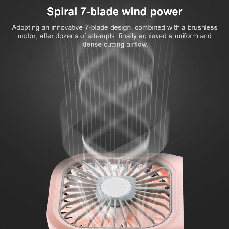 Ventilador de mano de galvanoplastia F20, ventilador de cuello colgante USB silencioso plegable de escritorio portátil, F20, F20 (Pink), F20 (Green), F20 (Blue), F20 (White)