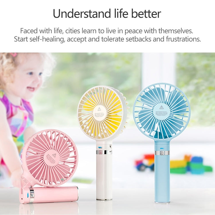 Ventilador eléctrico portátil plegable de mano S2, con control de 3 velocidades y luz nocturna