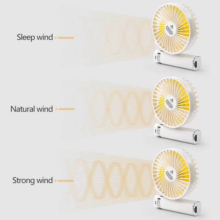Ventilador eléctrico portátil plegable de mano S2, con control de 3 velocidades y luz nocturna