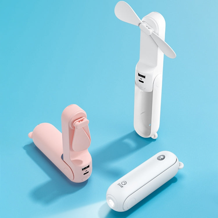 ξMystery you pobre j is u life F8 mini ventilador plegable de mano multifuncional, F8 V, F8 (White), F8 (Brown)
