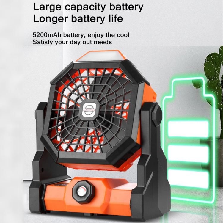 Ventilador portátil para exteriores X3, ventilador de refrigeración por aire con carga USB y lámpara LED de noche