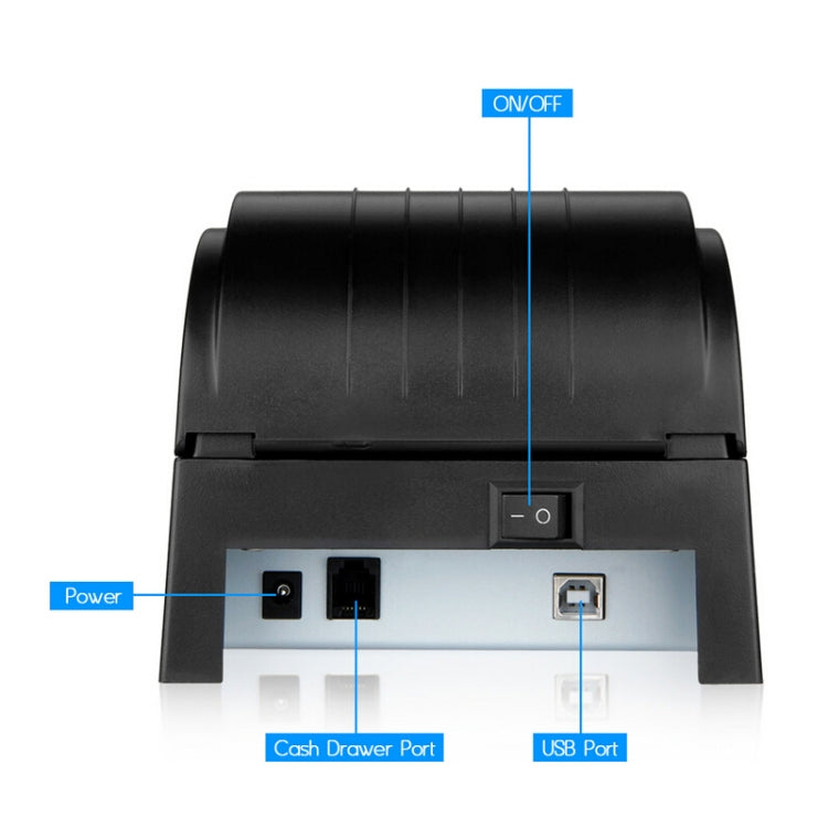 Impresora térmica de recibos portátil de 90 mm/seg POS-5890T, comando ESC/POS compatible, POS-5890T/Black, POS-5890T/White