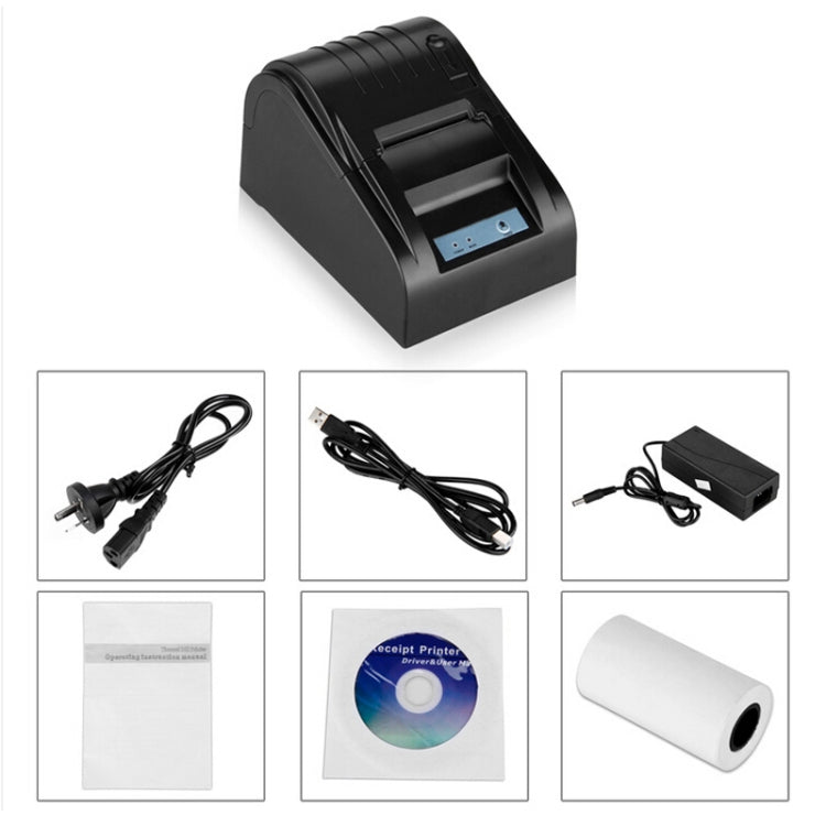 Impresora térmica de recibos portátil de 90 mm/seg POS-5890T, comando ESC/POS compatible, POS-5890T/Black, POS-5890T/White