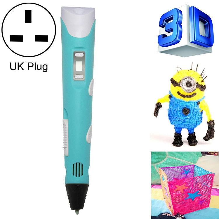 Bolígrafo de impresión 3D de mano, enchufe para Reino Unido, UK Plug
