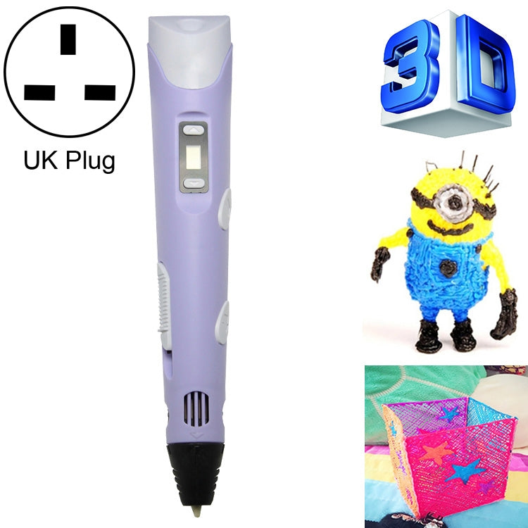 Bolígrafo de impresión 3D de mano, enchufe para Reino Unido, UK Plug