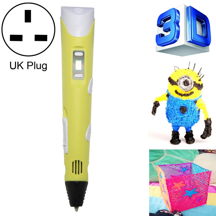 Bolígrafo de impresión 3D de mano, enchufe para Reino Unido, UK Plug