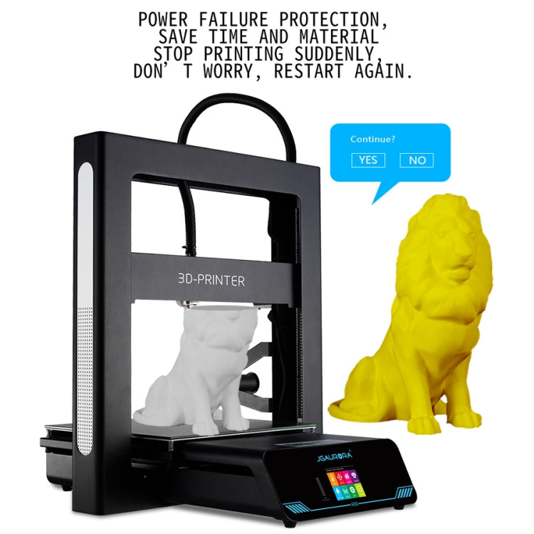 Impresora 3D física tridimensional con marco de placa de metal de alta precisión de escritorio JGAURORA A5S, JGAURORA A5S