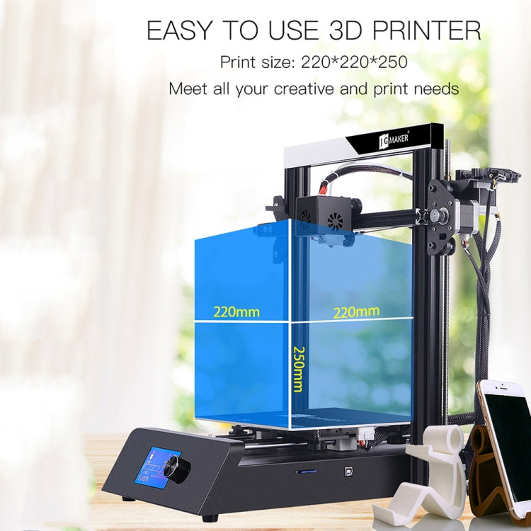 Impresora 3D de escritorio con pantalla LCD JGAURORA Magic 250W con control de perilla