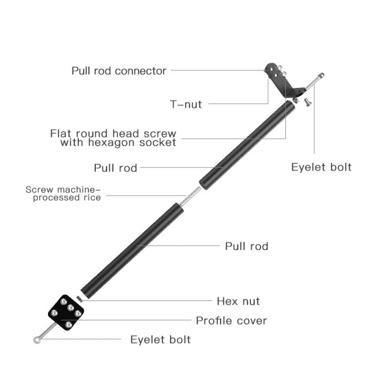 Creality Ender-3 / 3Pro Tie Rod Marco de soporte fijo Soporte de estructura de impresora 3D