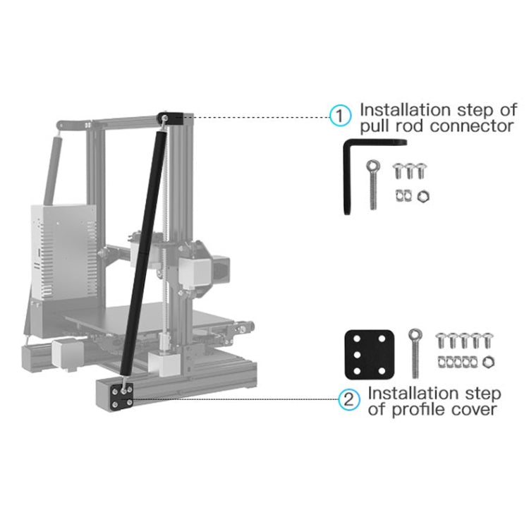 Creality Ender-3 / 3Pro Tie Rod Marco de soporte fijo Soporte de estructura de impresora 3D