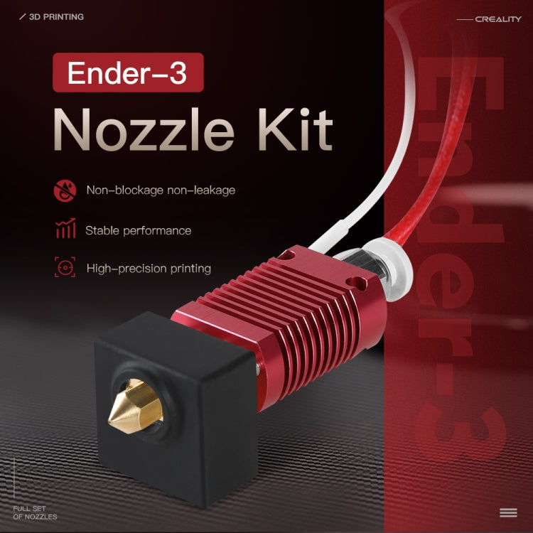 Creality-Kit de extremo caliente de boquilla extrusora, 24V, 40W, con termistor de temperatura y tubo calefactor para impresora 3D Ender-3