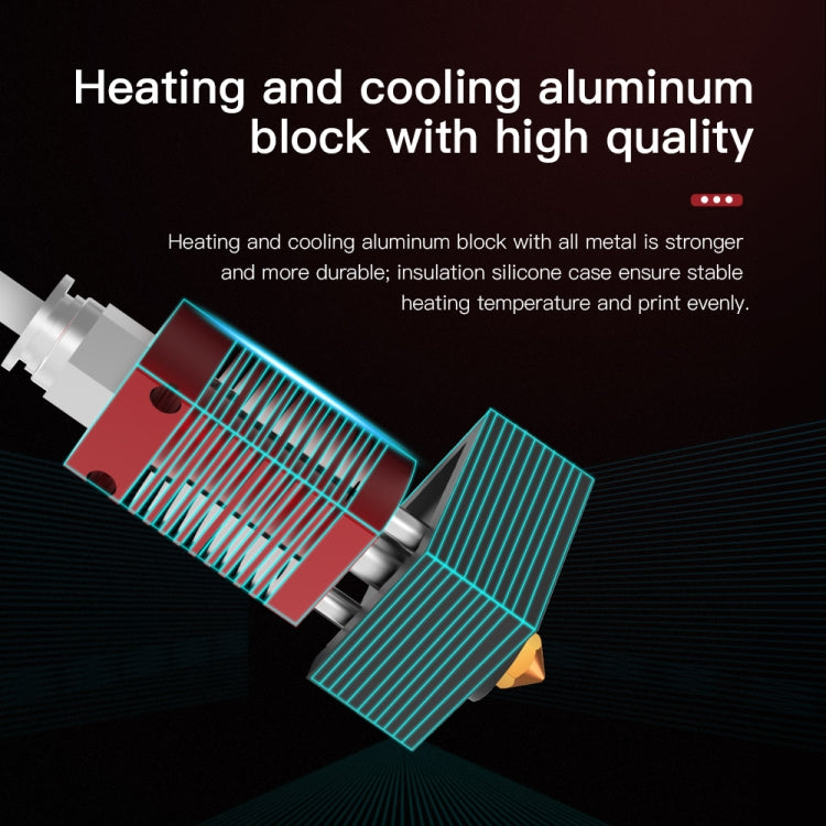 Creality-Kit de extremo caliente de boquilla extrusora, 24V, 40W, con termistor de temperatura y tubo calefactor para impresora 3D Ender-3