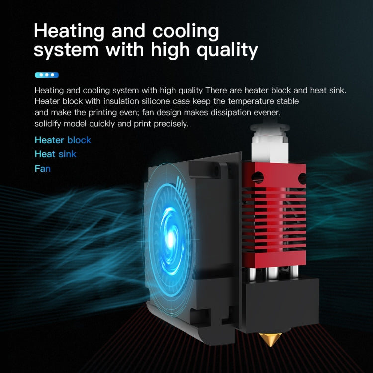 Creality-extrusora de boquilla completa de 24V y 40W, Kit de extremo caliente con boquilla extrusora, ventilador de refrigeración y carcasa para impresora 3D Ender-3