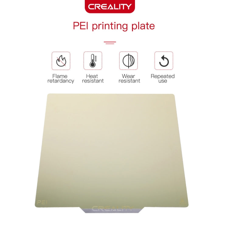 Placa de impresión Creality PEI, hoja de acero con resorte PEI de doble cara con Base magnética para pieza de impresora 3D Ender-3
