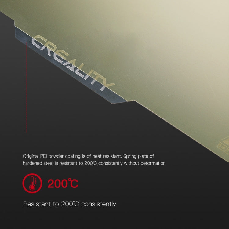 Placa de impresión Creality PEI, hoja de acero con resorte PEI de doble cara con Base magnética para pieza de impresora 3D Ender-3