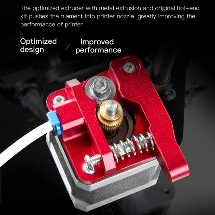 Kit de extrusora Bowden de bloque rojo totalmente metálico Creality para impresora 3D Ender-3 / Ender-3 Pro / Ender-3 V2 / CR-10 Pro V2