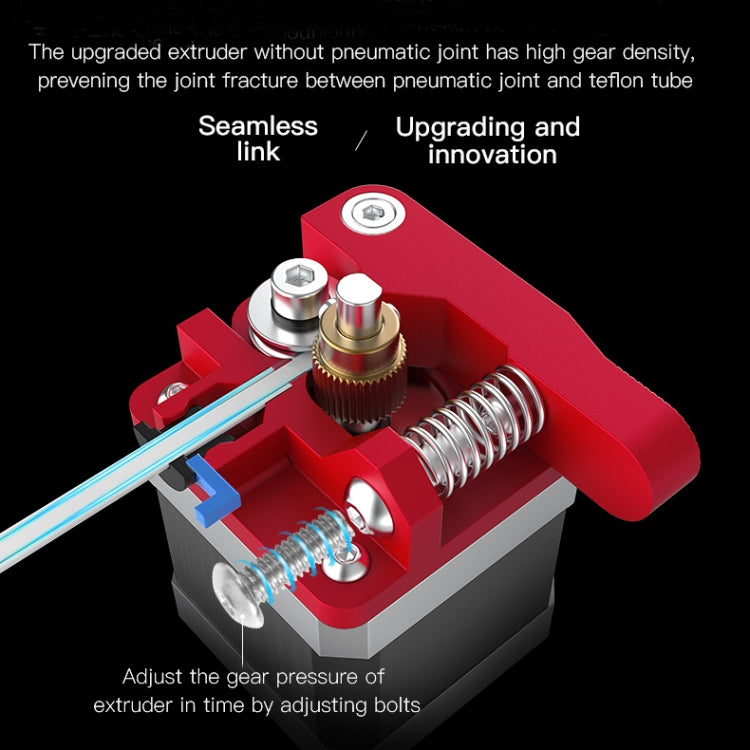 Kit de extrusora Bowden de bloque rojo totalmente metálico Creality para impresora 3D Ender-3 / Ender-3 Pro / Ender-3 V2 / CR-10 Pro V2