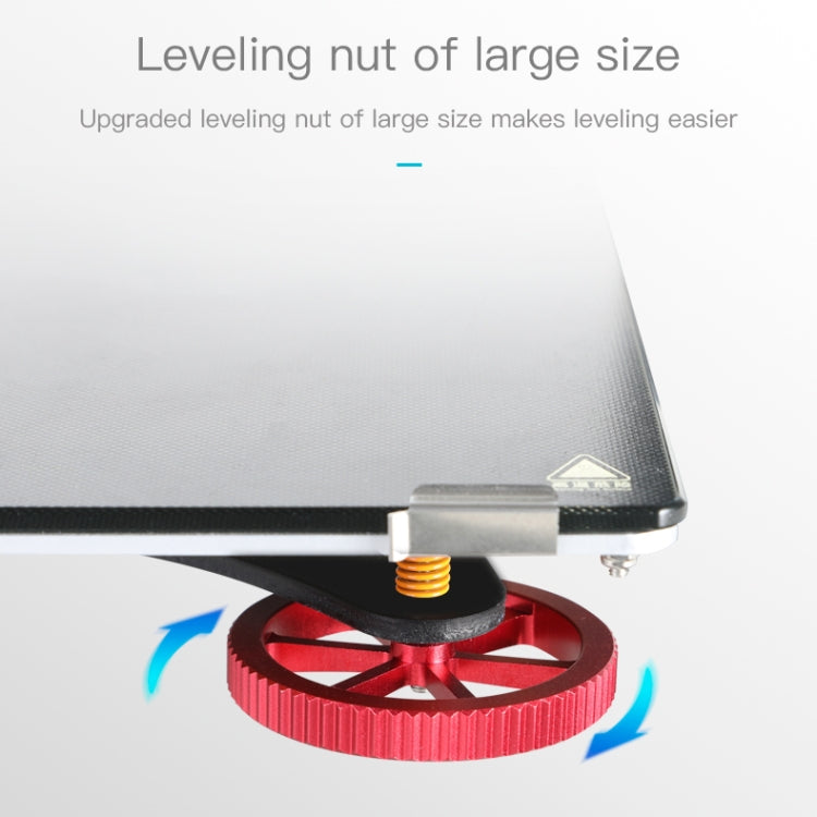 Creality Metal Red Tuerca niveladora atornillada a mano para impresora 3D Ender-3 / Ender-3 Pro / Ender-3 V2 / CR-10 Pro V2