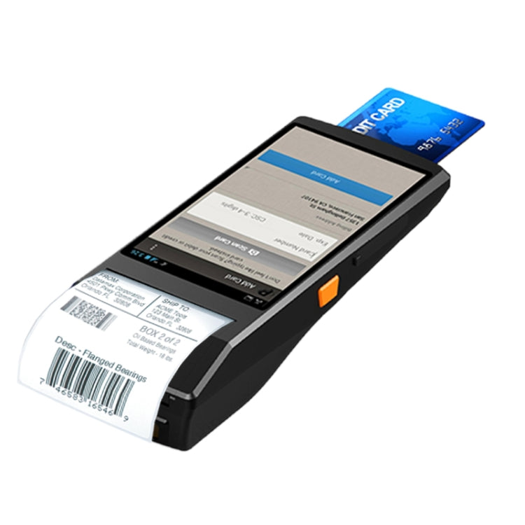 PDA-5501 Multifunción Pantalla IPS de 5,5 pulgadas Protección IP65 Terminal inteligente todo en uno, impresora de línea térmica incorporada, micrófono y altavoz, compatible con WiFi, Bluetooth y GPS