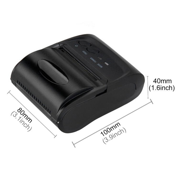 Impresora de recibos Bluetooth de línea térmica POS-5802 (negra), POS-5802