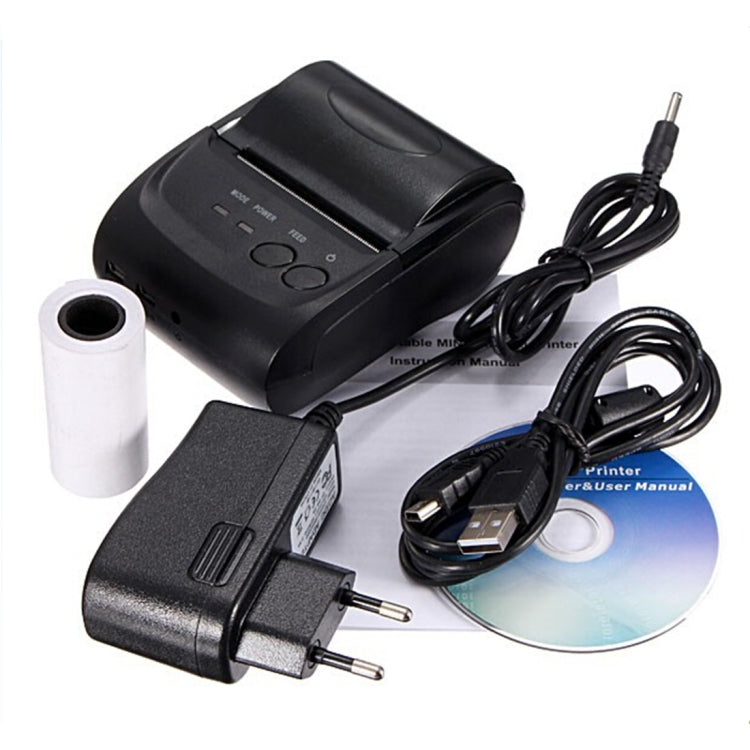 Impresora de recibos Bluetooth de línea térmica POS-5802 (negra), POS-5802