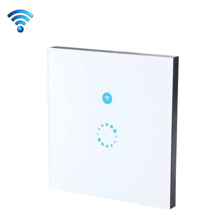 Sonoff Touch Interruptor de pared con panel de vidrio templado de 86 mm, 1 unidad, interruptor táctil para luz de hogar inteligente, compatible con Alexa y Google Home, CA 90 V-250 V 400 W 2 A, 86mm