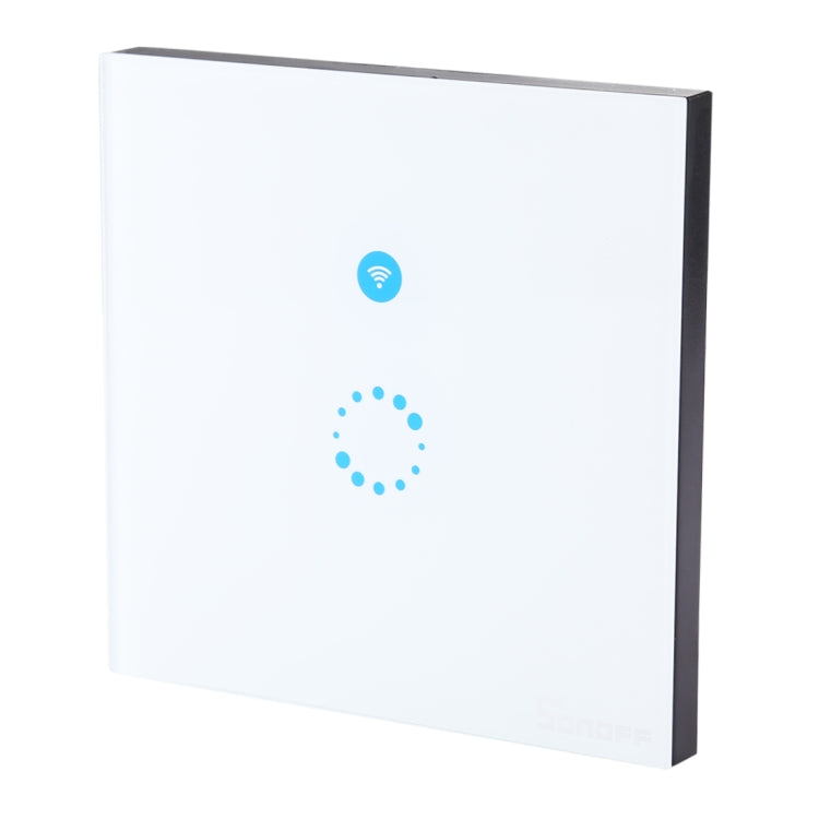Sonoff Touch Interruptor de pared con panel de vidrio templado de 86 mm, 1 unidad, interruptor táctil para luz de hogar inteligente, compatible con Alexa y Google Home, CA 90 V-250 V 400 W 2 A, 86mm