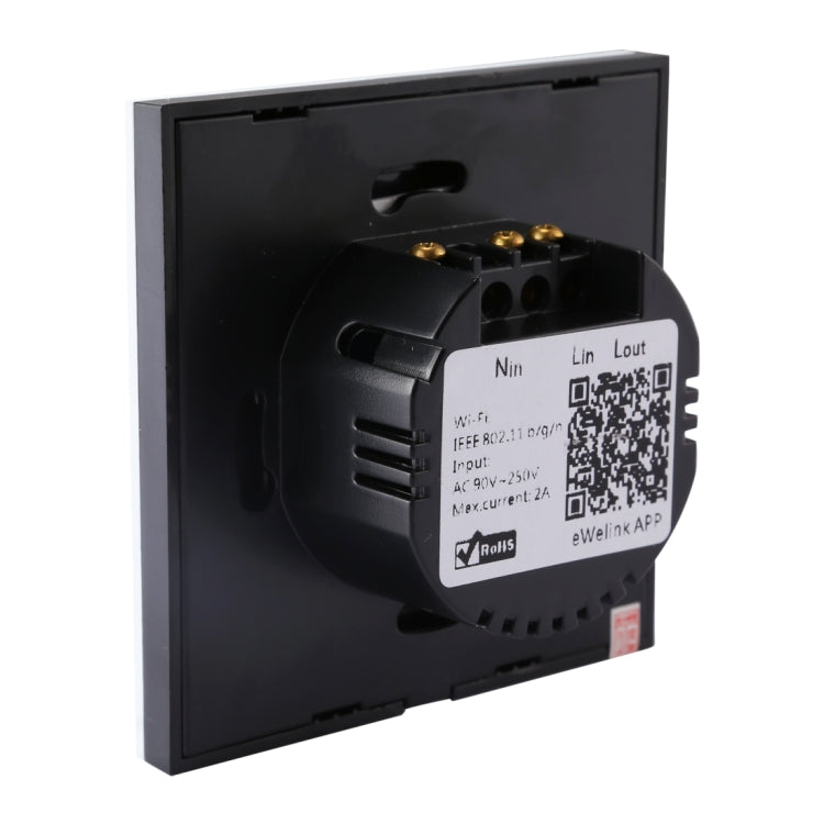 Sonoff Touch Interruptor de pared con panel de vidrio templado de 86 mm, 1 unidad, interruptor táctil para luz de hogar inteligente, compatible con Alexa y Google Home, CA 90 V-250 V 400 W 2 A, 86mm