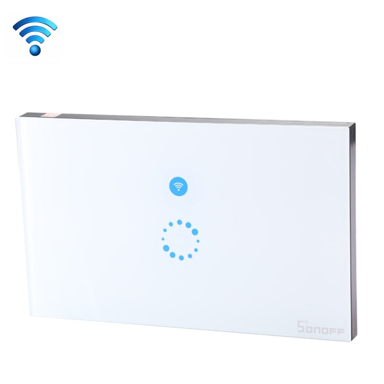 Sonoff Touch Interruptor de pared con panel de vidrio templado de 120 mm, 1 unidad, interruptor táctil para luz de hogar inteligente, compatible con Alexa y Google Home, CA 90 V-250 V 400 W 2 A, 120mm