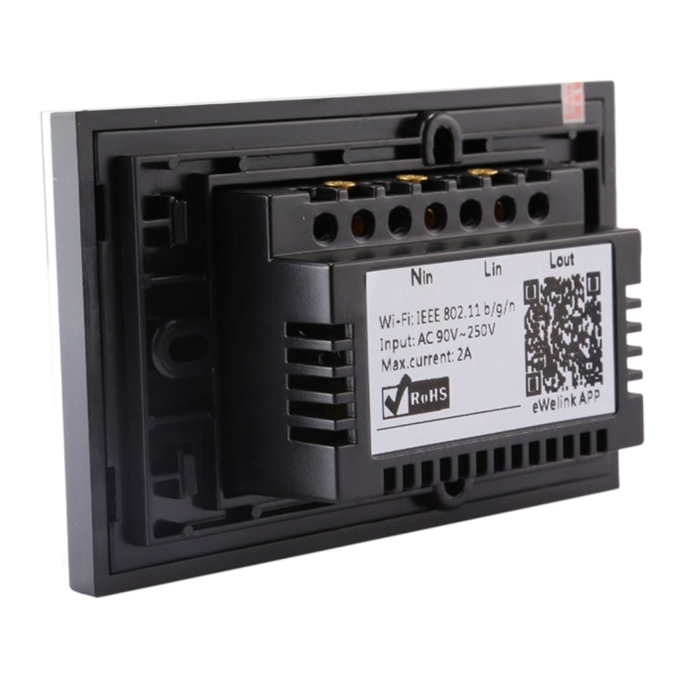 Sonoff Touch Interruptor de pared con panel de vidrio templado de 120 mm, 1 unidad, interruptor táctil para luz de hogar inteligente, compatible con Alexa y Google Home, CA 90 V-250 V 400 W 2 A, 120mm