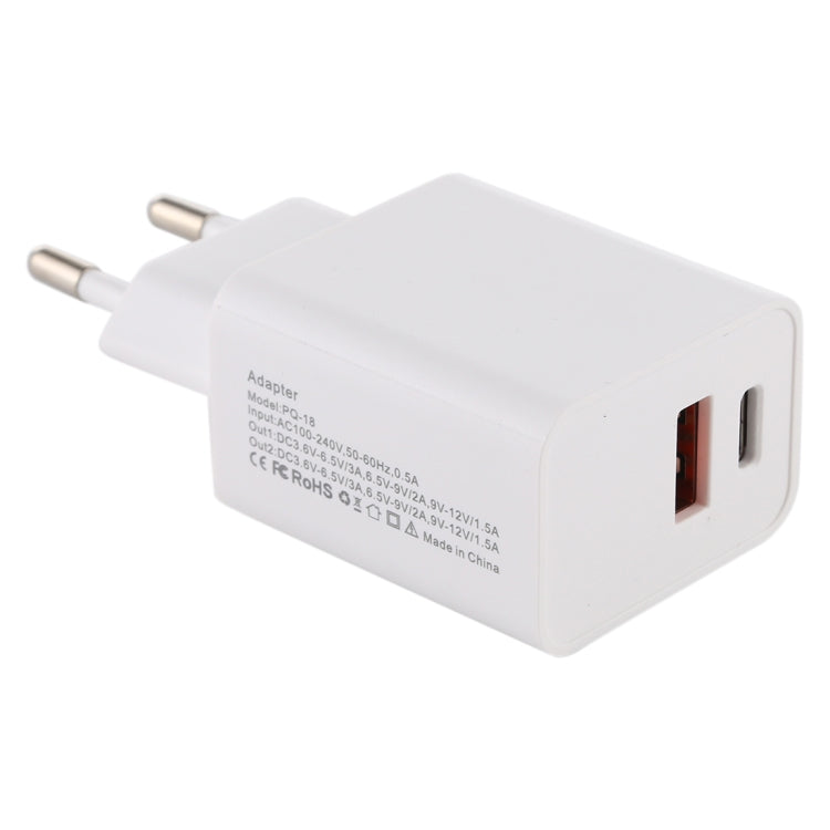 Adaptador de corriente de 18 W Adaptador de enchufe Enchufe europeo, EU Plug