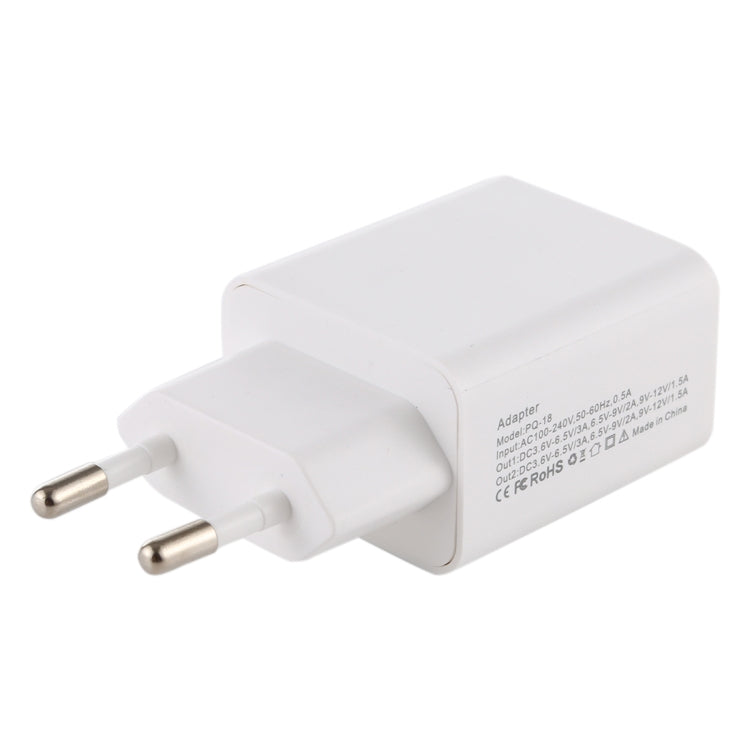 Adaptador de corriente de 18 W Adaptador de enchufe Enchufe europeo, EU Plug